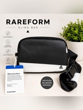 Rareform Black & White Crossbody Sling Bag